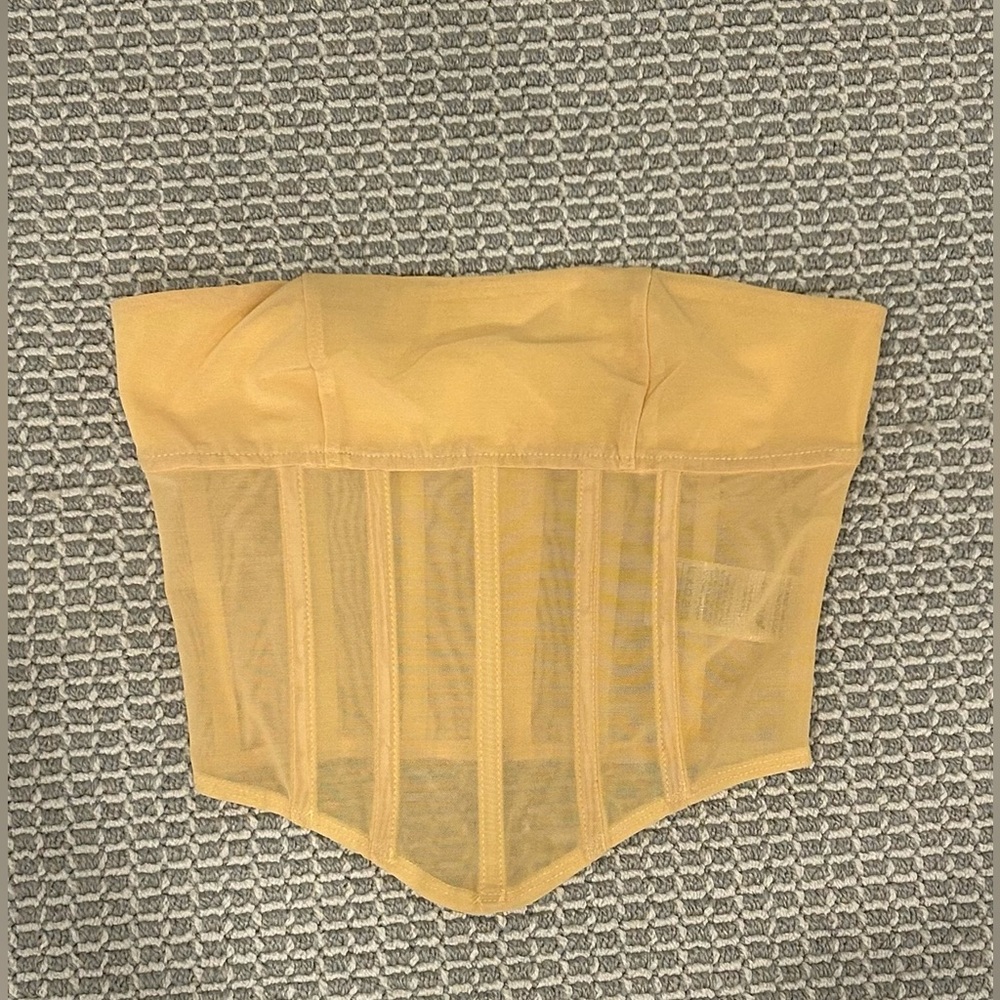 Yellow Edikted Corset Top